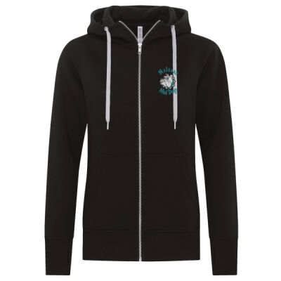 Ladies Mad Dog Full Zip Hoodie, Ink Printed Thumbnail